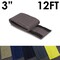 Electriduct Carpet Cable Cover, 12 ft L, 3 in W, 1 Channel, Nylon, Gray CC-SC-3-12-GY - alternate 1